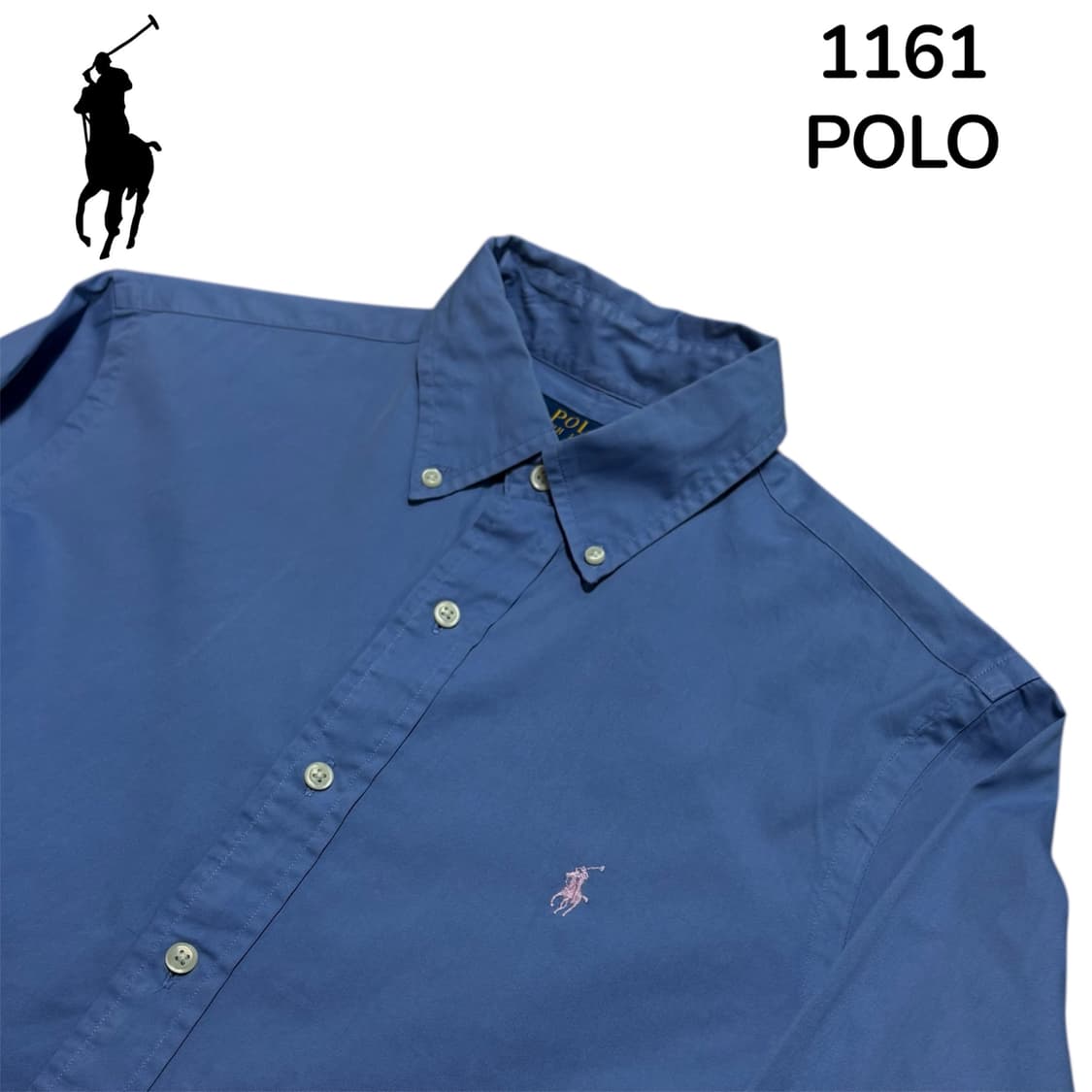 폴로 클래식핏 블루 신형 솔리드 셔츠 S 상품이미지4