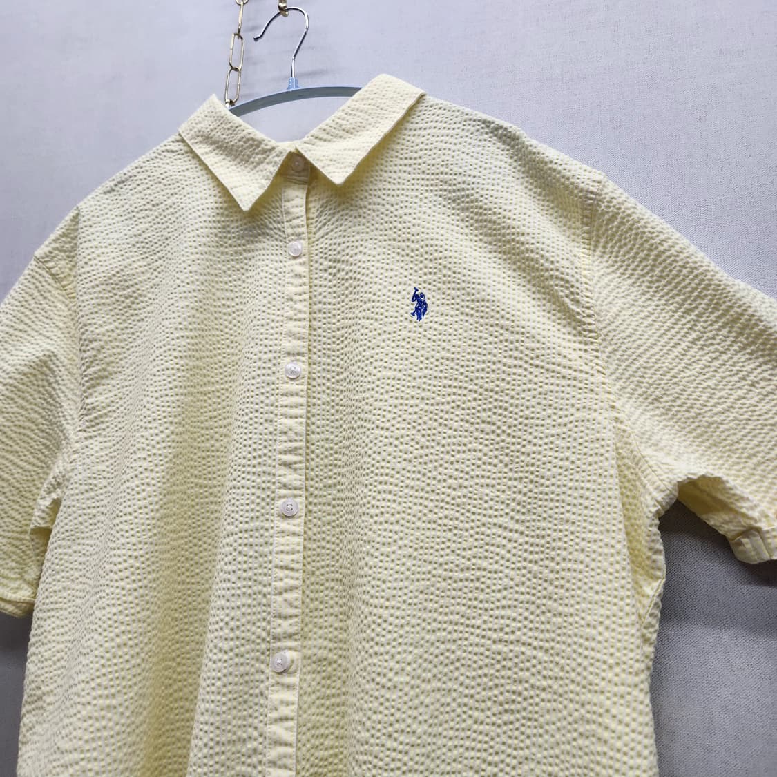 U.S폴로 로고 시어서커 반팔셔츠 110(XL) 상품이미지3