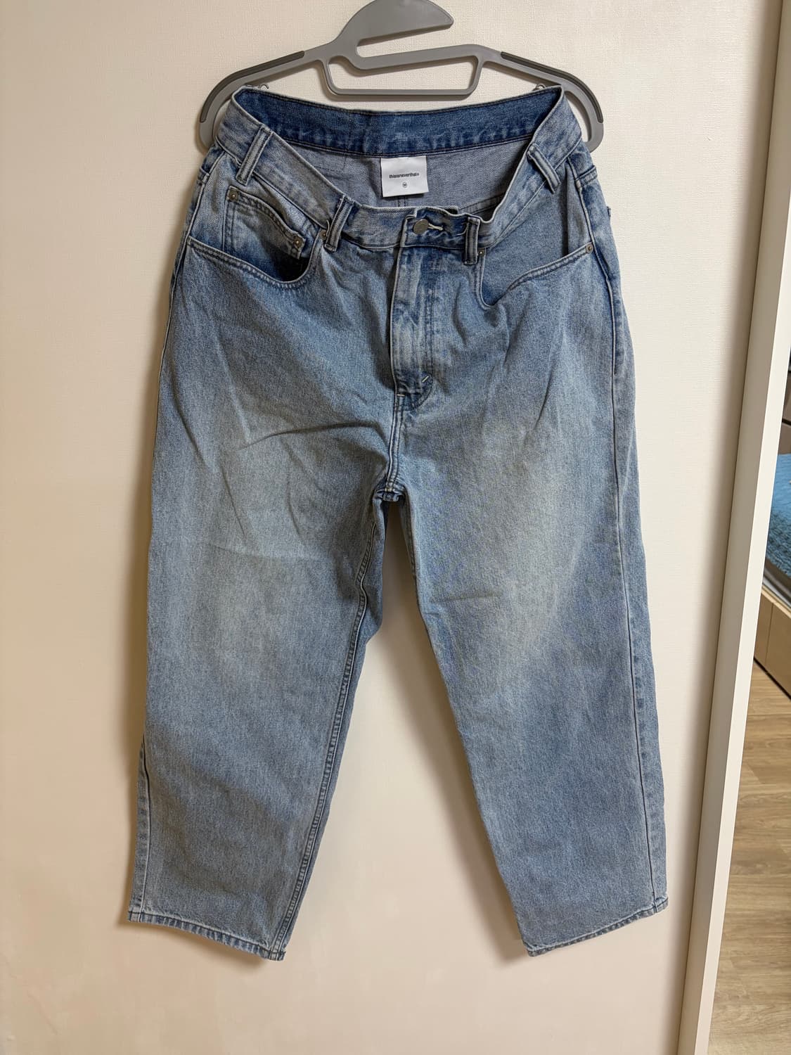 [M]디스이즈네버댓 릴렉스드 진 연청 데님 팬츠 상품이미지1