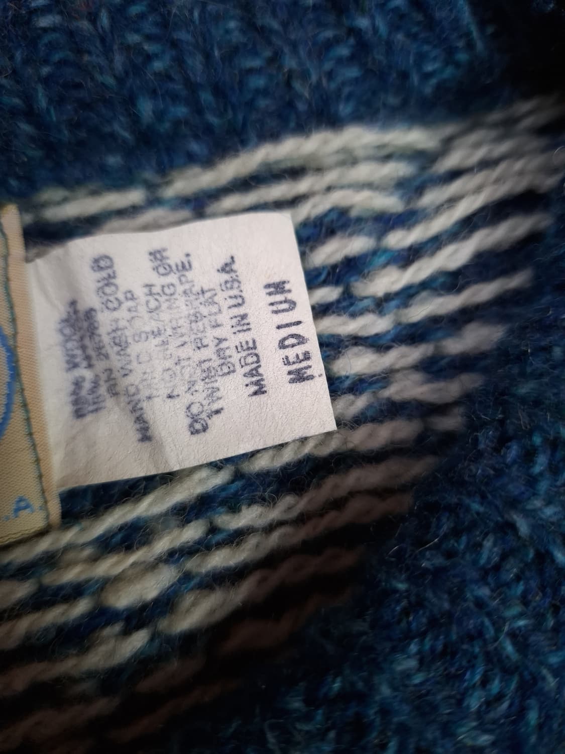 오리지날 80's 미국제조 로얄밀스미스 노르딕 울 니트 상품이미지3