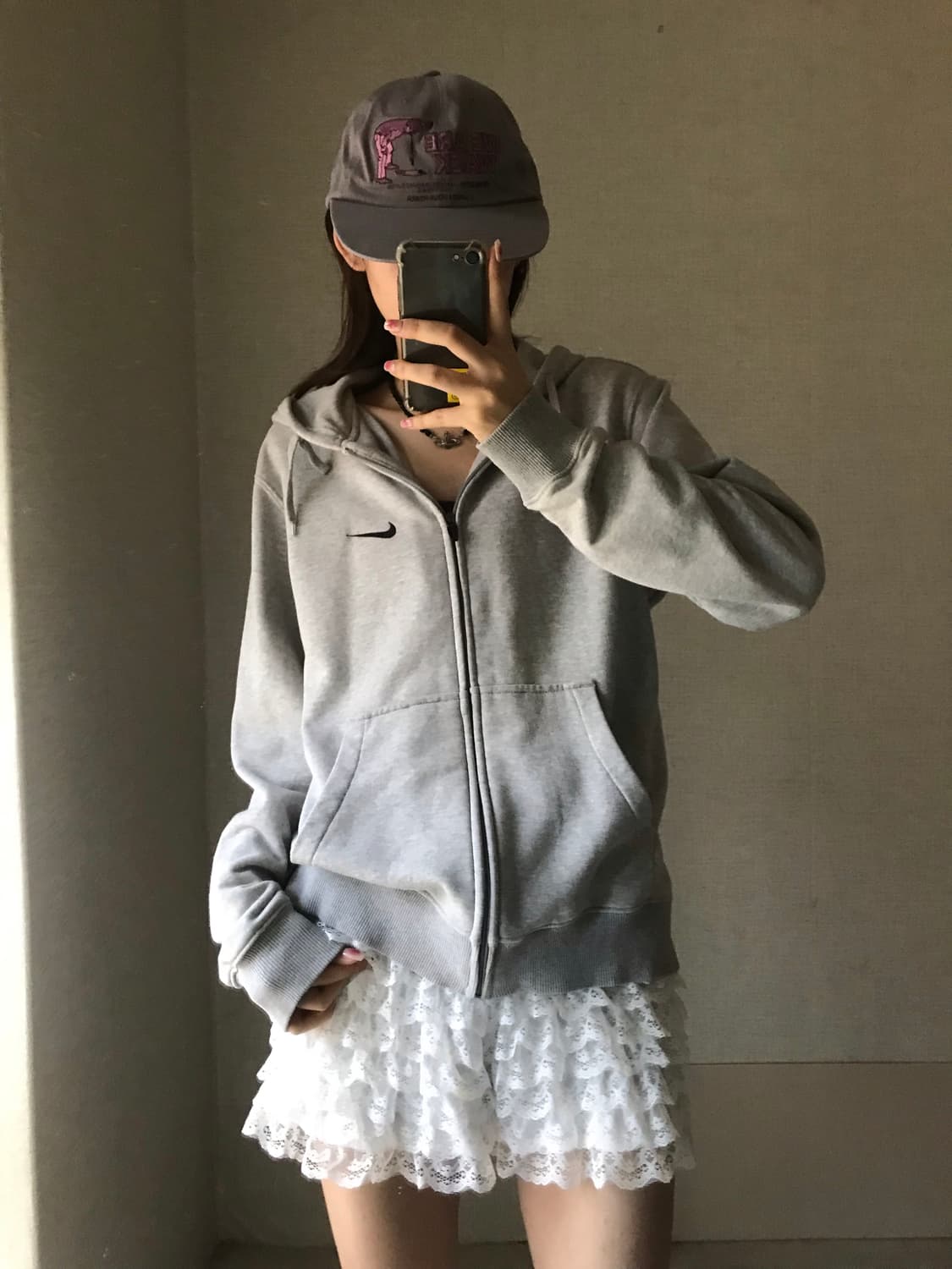 나이키 그레이 후드집업 상품이미지2