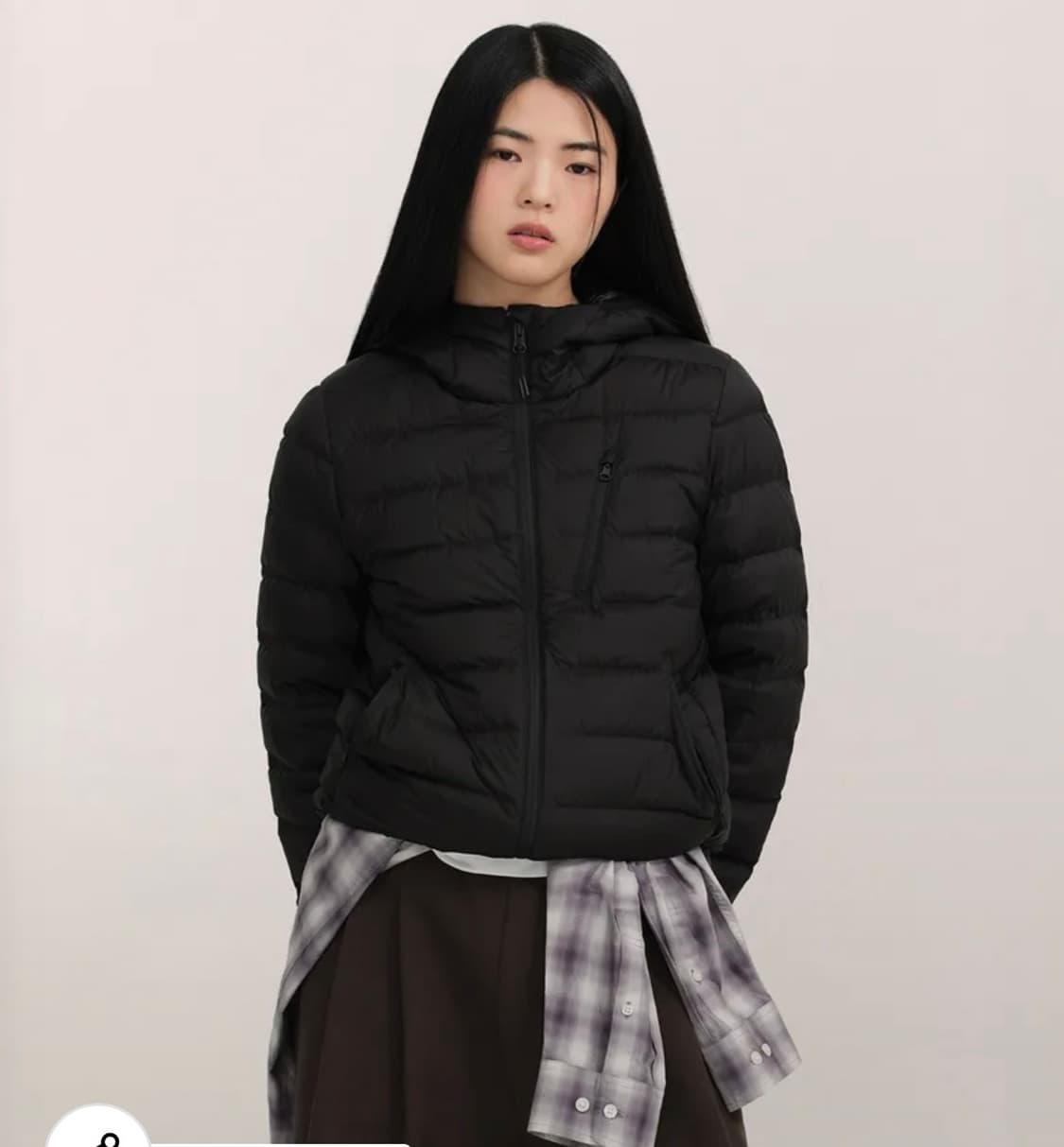 무신사 스탠다드 시티 레저 우먼즈 후디드 라이트 다운 재킷 블랙 새제품 상품이미지1
