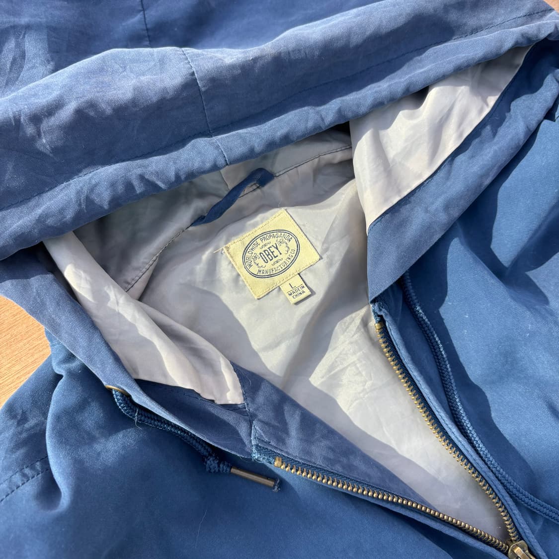 OBEY Navy Hooded Zip Jacket 오베이 상품이미지2