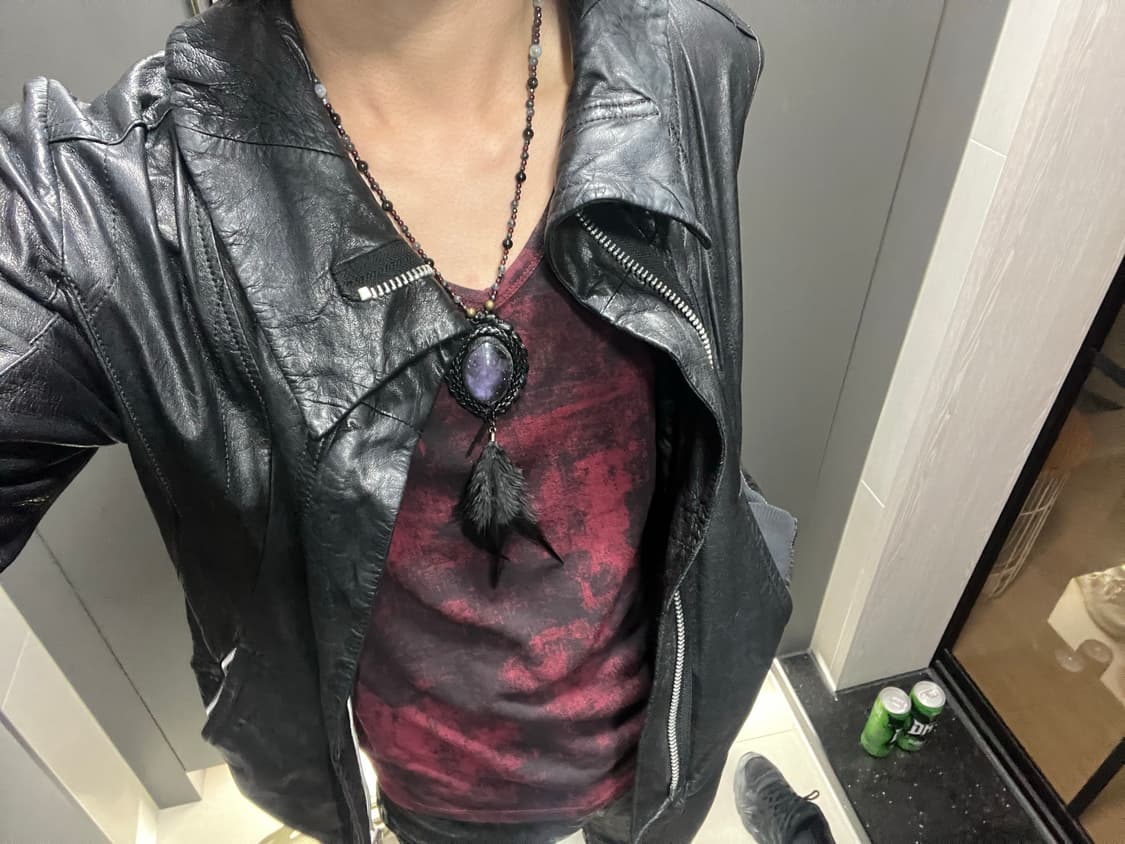 ProtoType- Crystal Necklace 착샷 o 상품이미지2