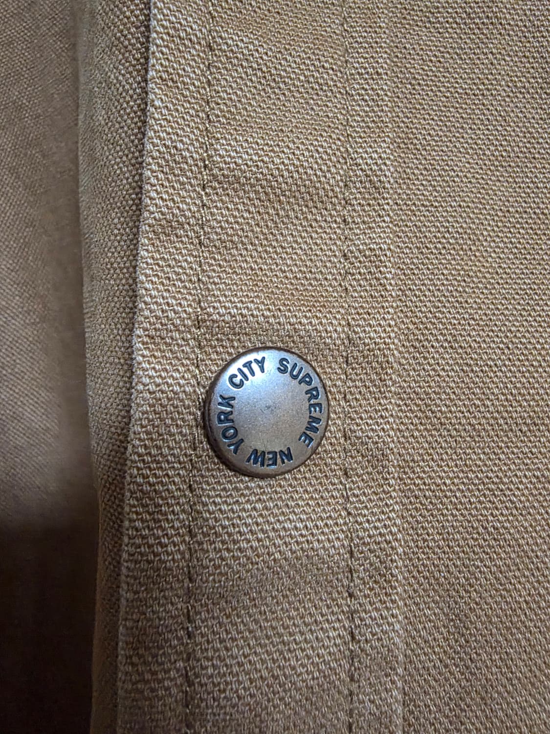 [S] 슈프림 20FW 로고 테이핑 워크 셔츠 브라운 상품이미지6