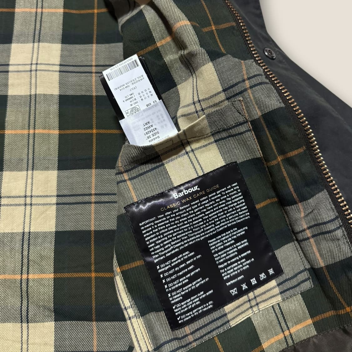 바버 비데일 왁스 자켓 38 상품이미지7