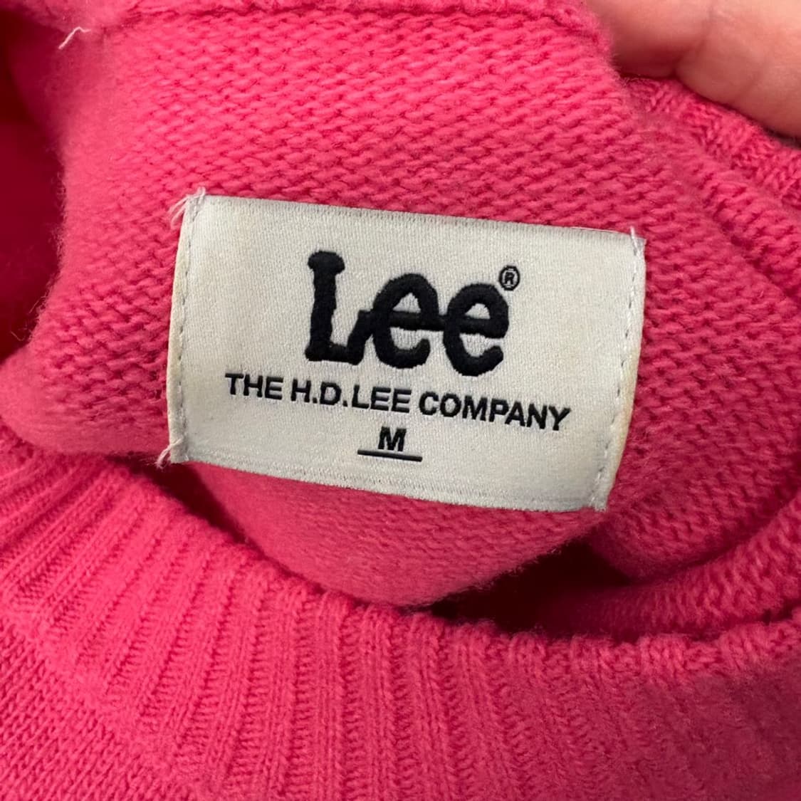 리 핫 핑크 빅로고 니트  상품이미지5