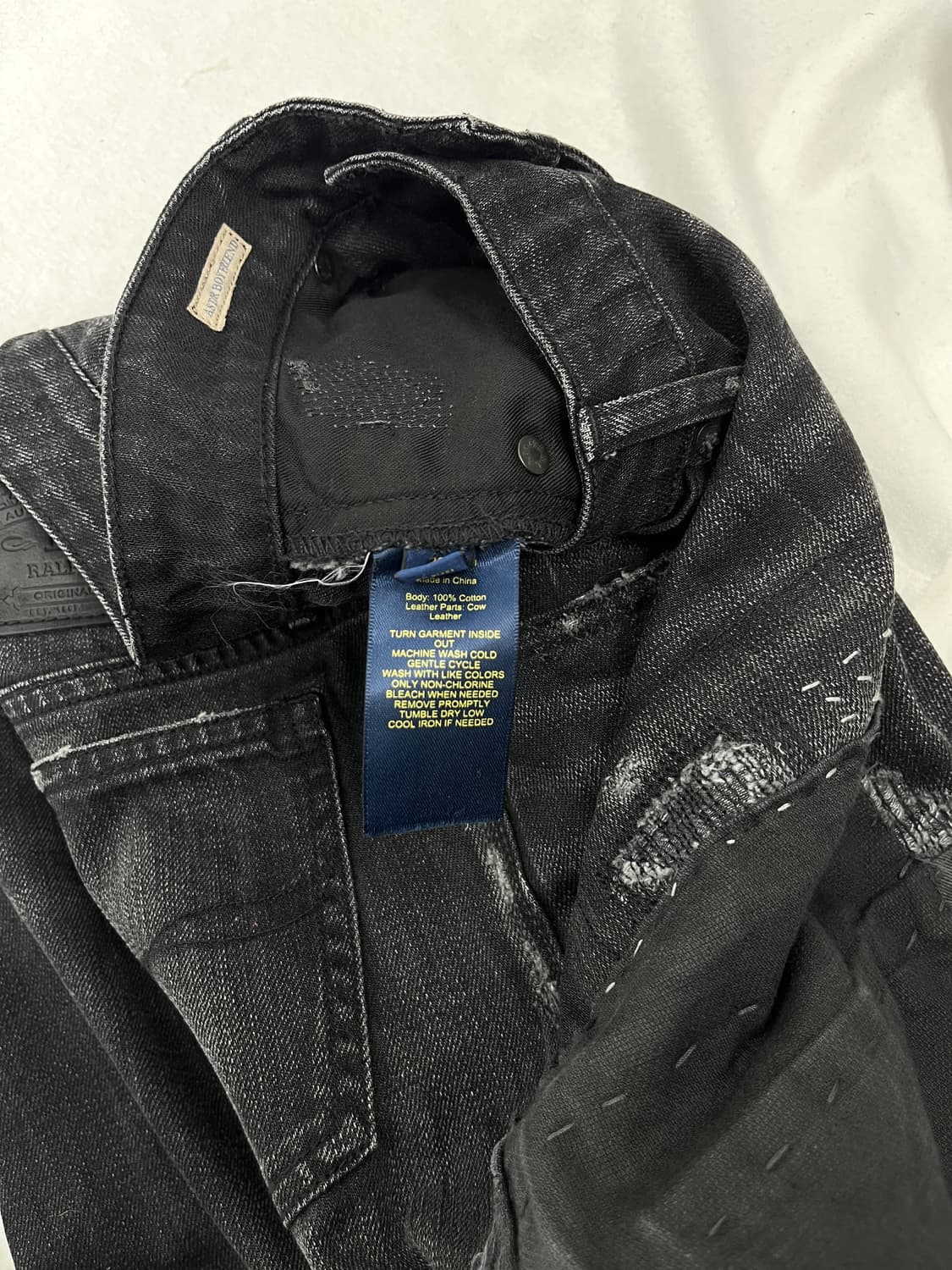 Polo Ralph Lauren 보로 디테일 흑청 데님팬츠  상품이미지7