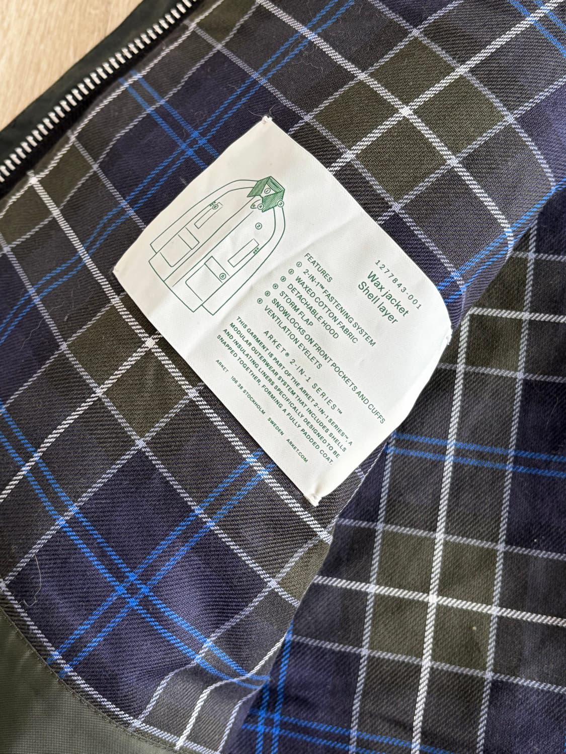 아르켓 x 바버 콜라보 왁스 코팅 자켓 상품이미지5