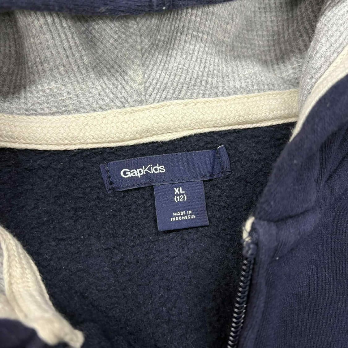 Gap 갭 네이비&화이트 스웻 후드집업 희귀져지 상품이미지4