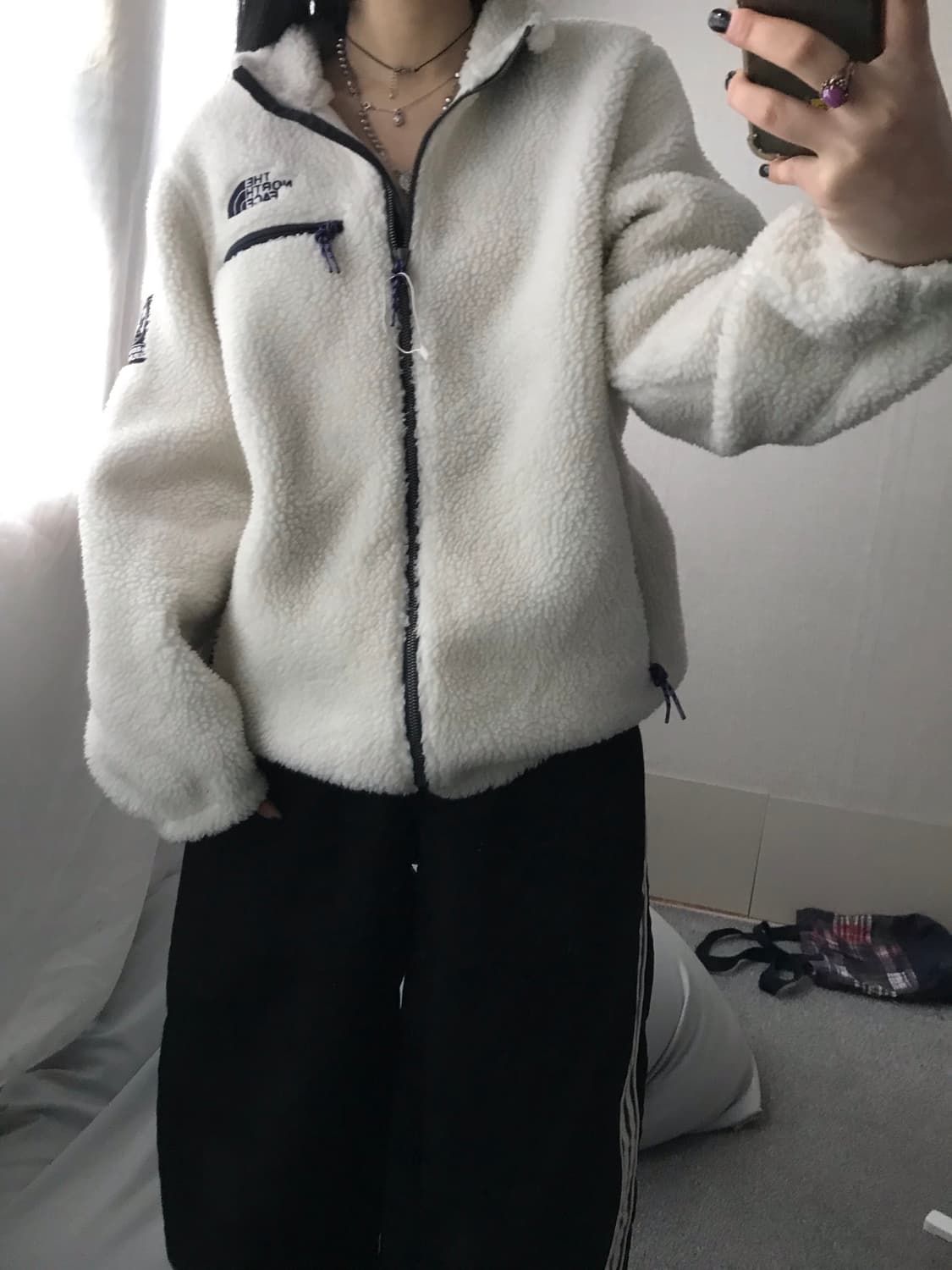 노페 아이보리 후리스 상품이미지7