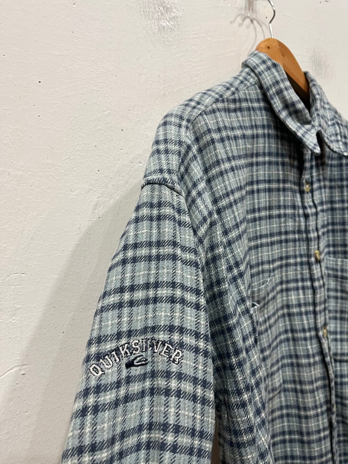 빈티지 퀵실버 플란넬 체크 셔츠 Made in INDIA 상품이미지2