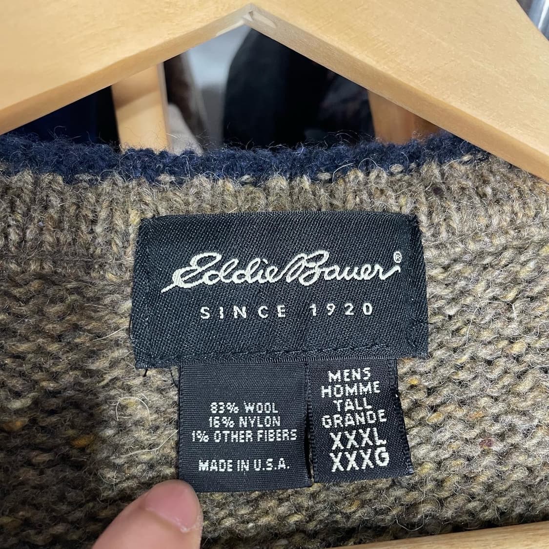 1990s USA 에디 바우어 보카시 브이넥 니트 상품이미지6