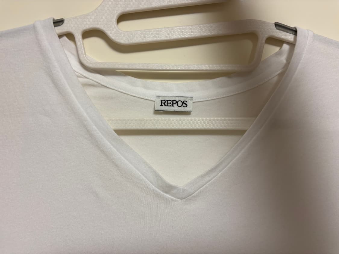 리포스 Slim-Fit Half Sleeve T-Shirt (White) 상품이미지3