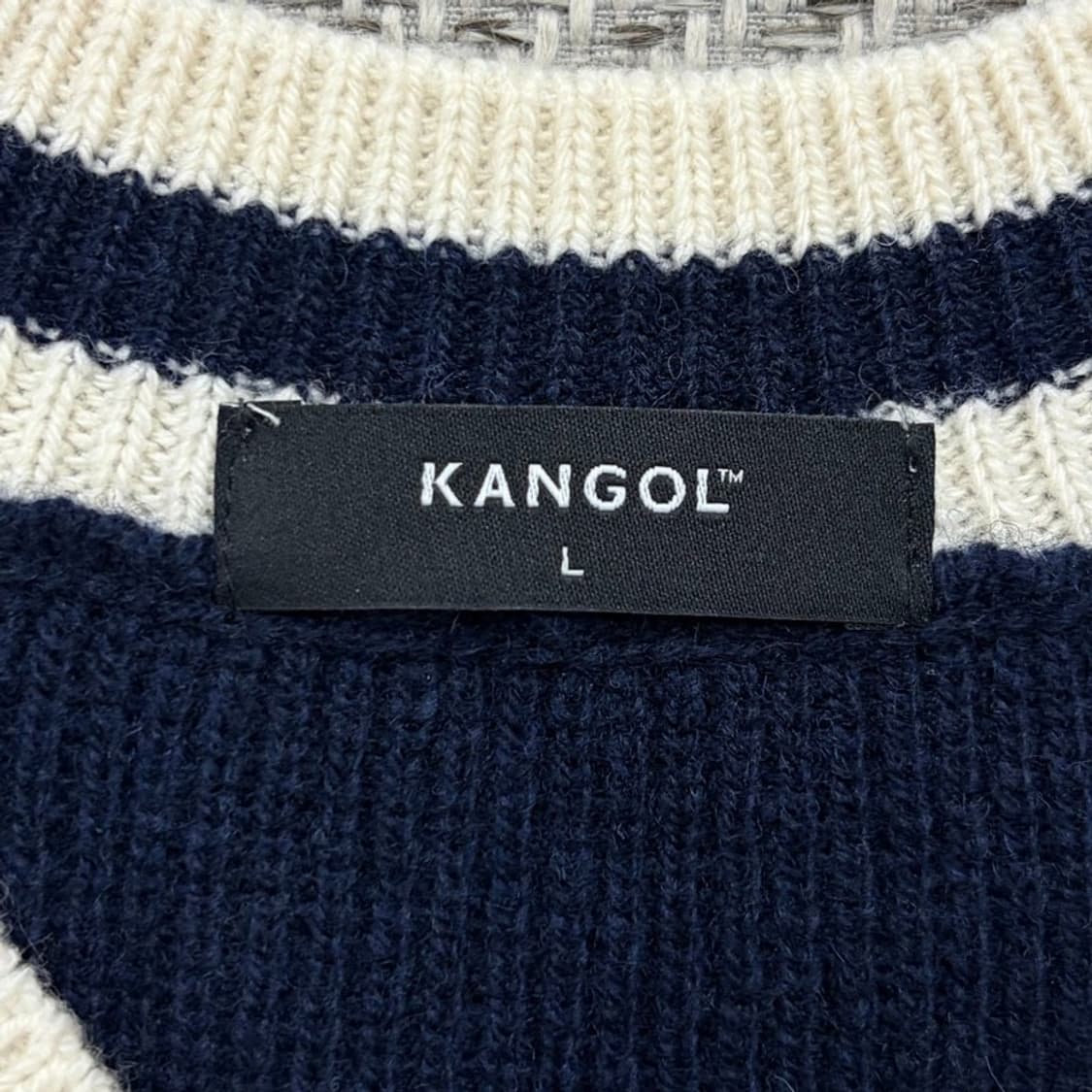 캉골 베이직 로고 니트 베스트 v2975  상품이미지6