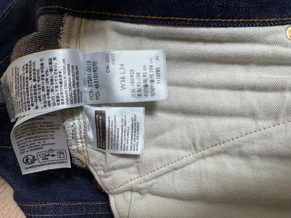 리바이스 lvc37501 36-34 3회 소킹 제품 판매합니다 상품이미지7