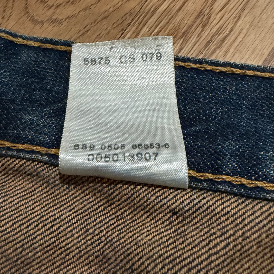 levi's 00's 콜롬비아 생산 워시드 데님팬츠 상품이미지3