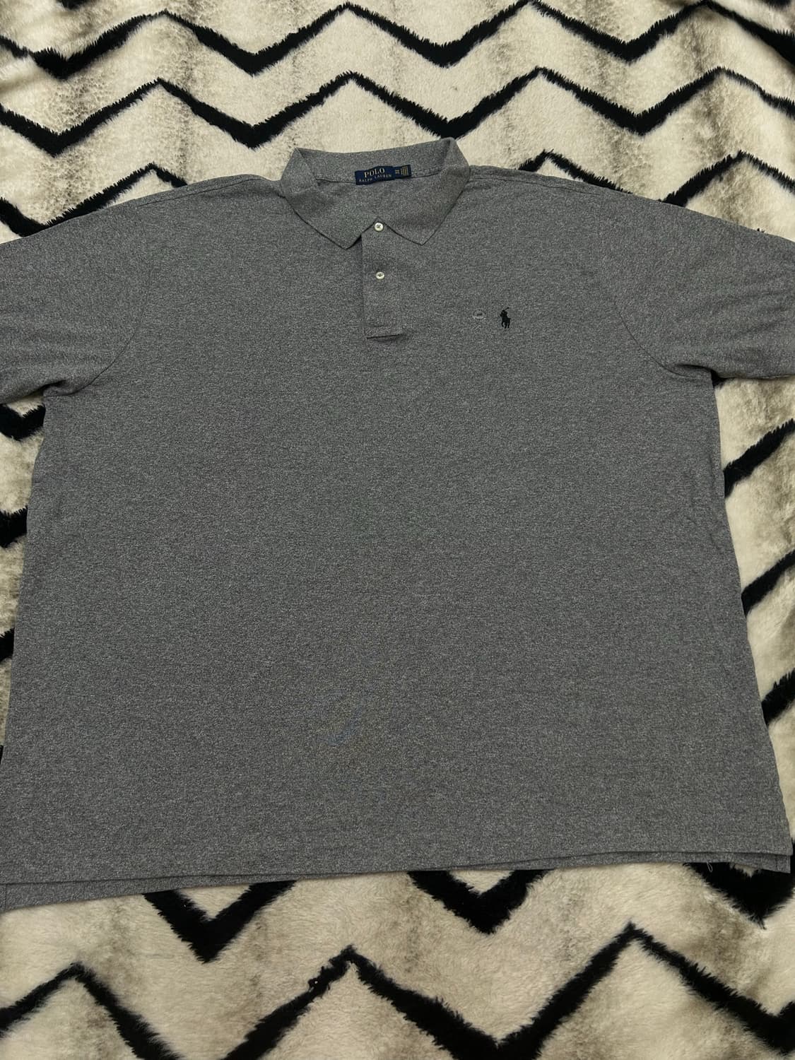 [4XL]폴로랄프로렌 카라 코틈 반팔/그레이 상품이미지1
