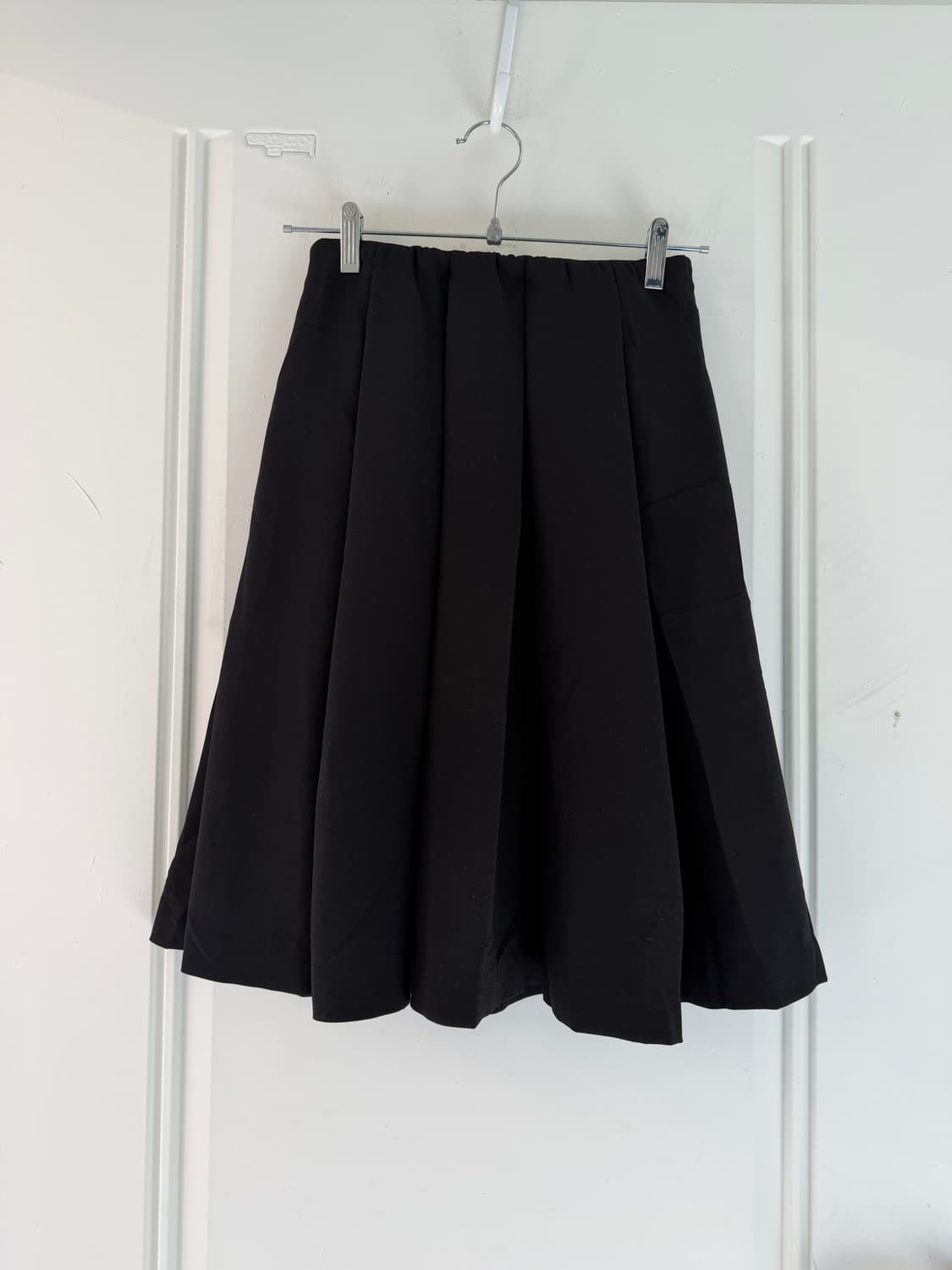 일본빈티지 블랙 핀턱 미디스커트 상품이미지5