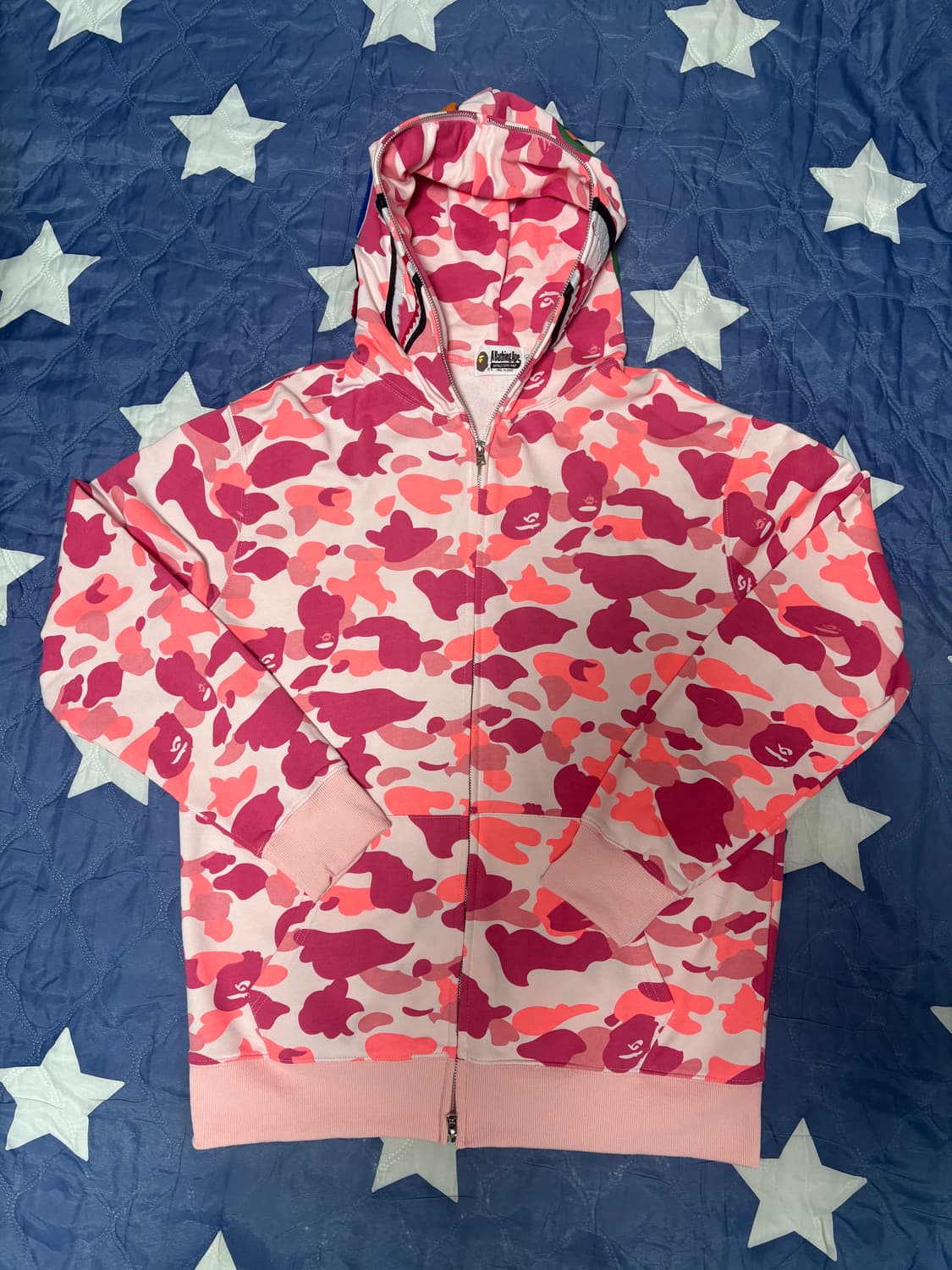 베이프 후드집업 핑크 상품이미지2