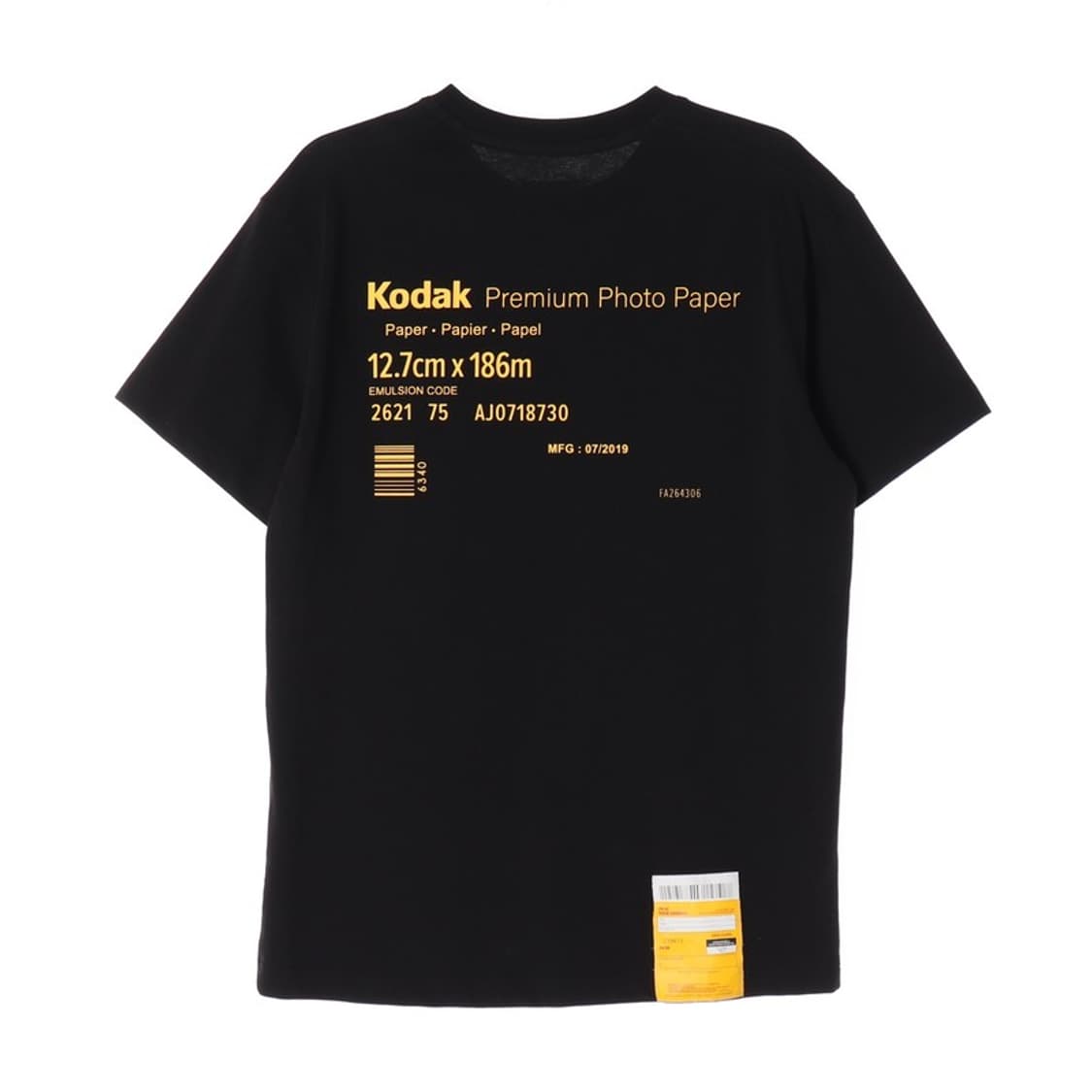 코닥 시그니처 백로고 블랙 반팔티 S 상품이미지2