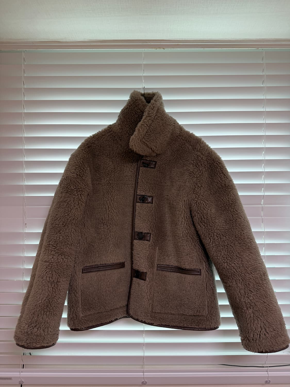 파사드패턴 빈티지 램스울 리버시블 무스탕 브라운 상품이미지2