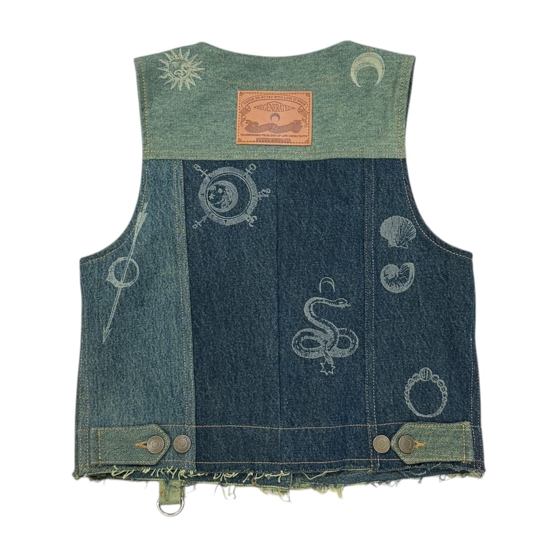 마린세르 그린 페트리코르 데님 베스트 조끼 S 상품이미지3