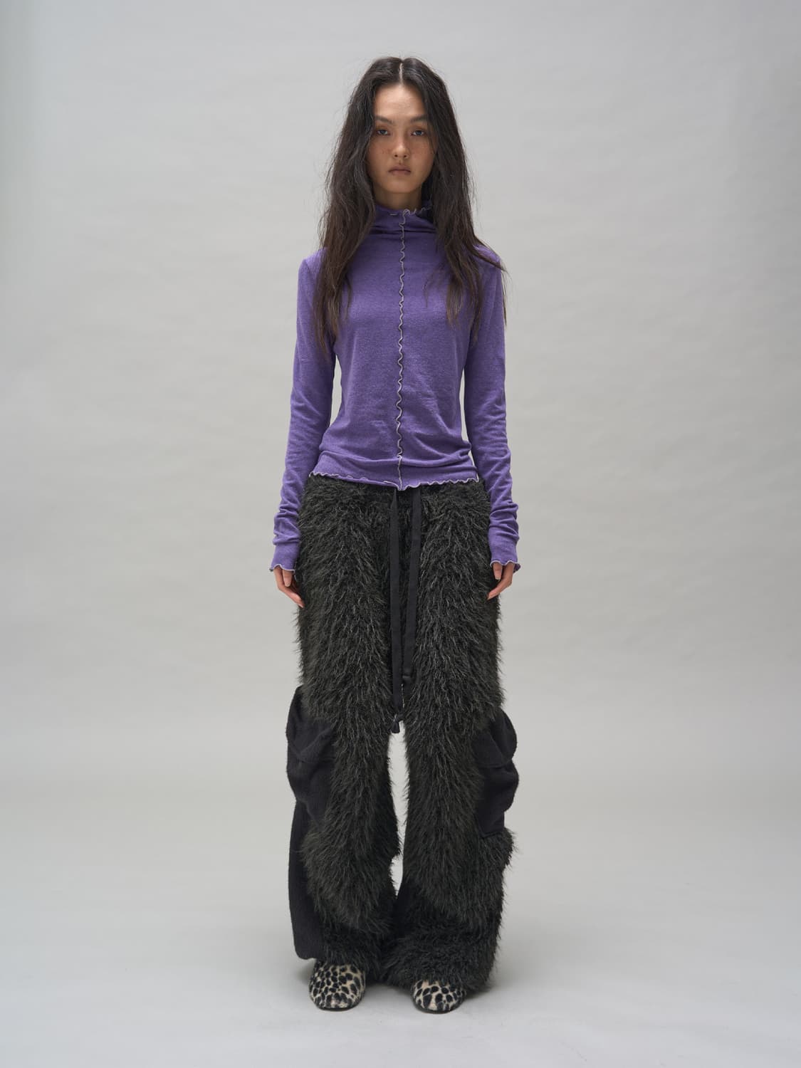 somsoc BAIL FUZZY CARGO PANTS_BLACK 상품이미지1