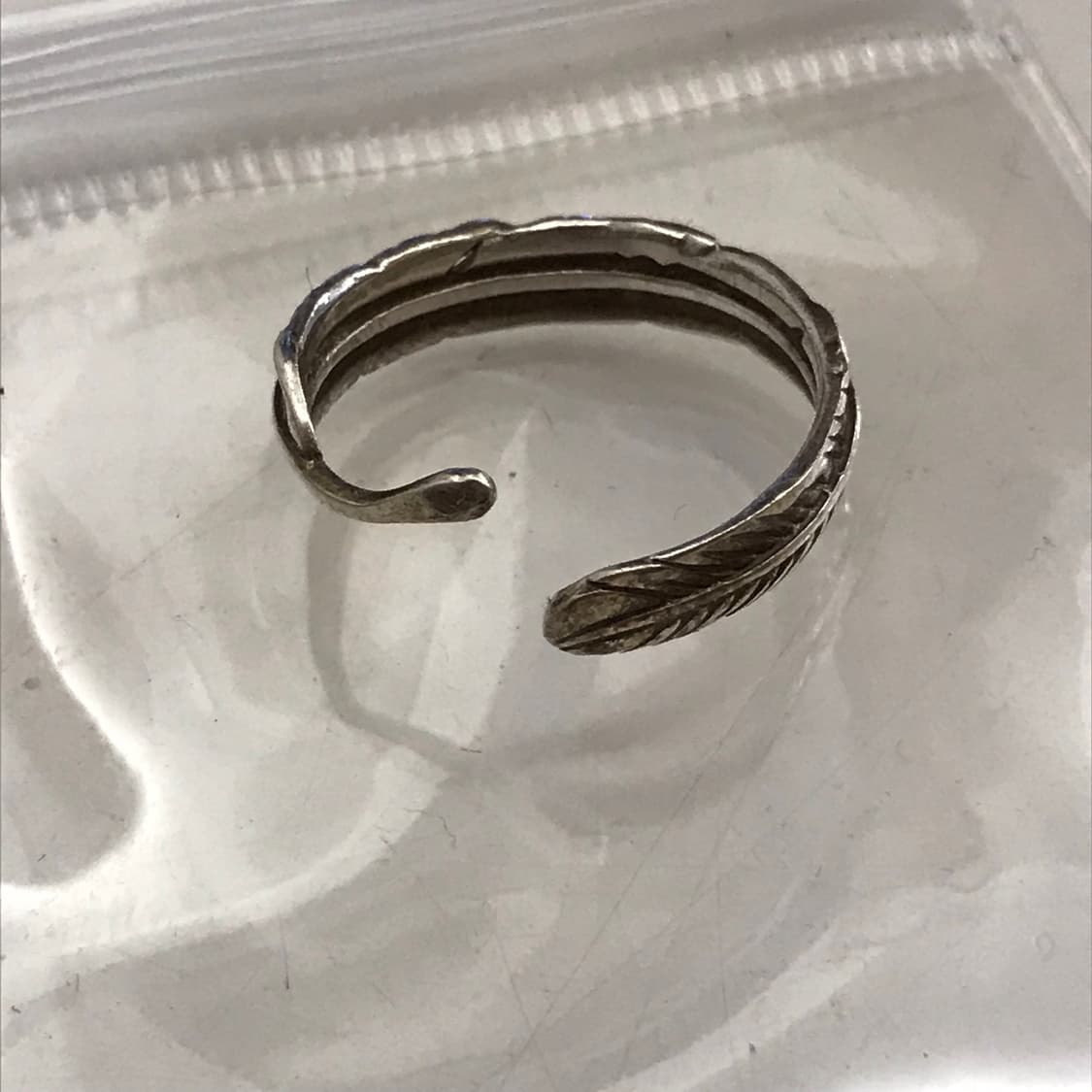 실버 925 깃털 페더링 오픈링 상품이미지2