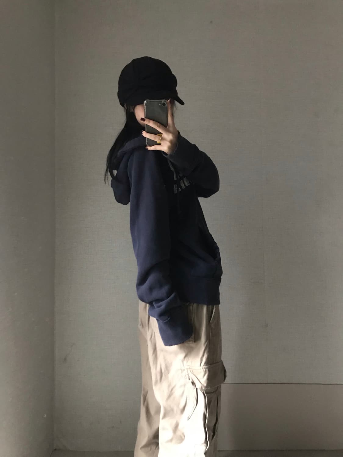 홀리스터 네이비 오버핏 후드집업 상품이미지5