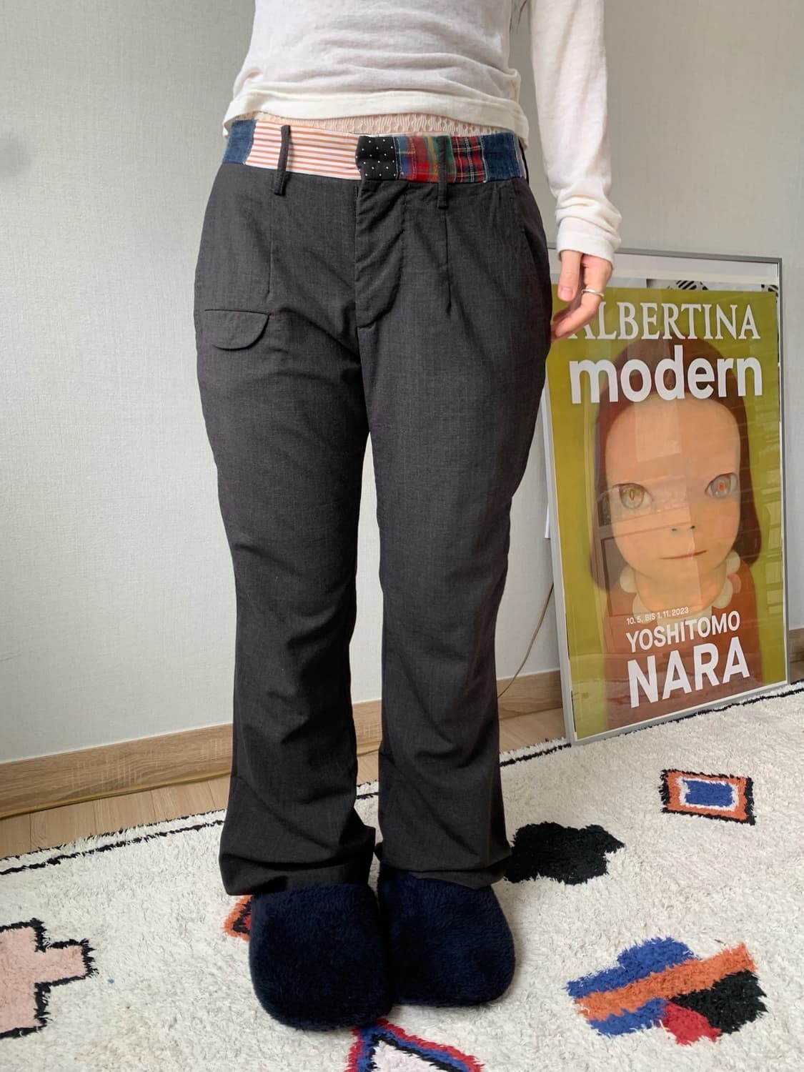 cinema patchwork belt pants 상품이미지2