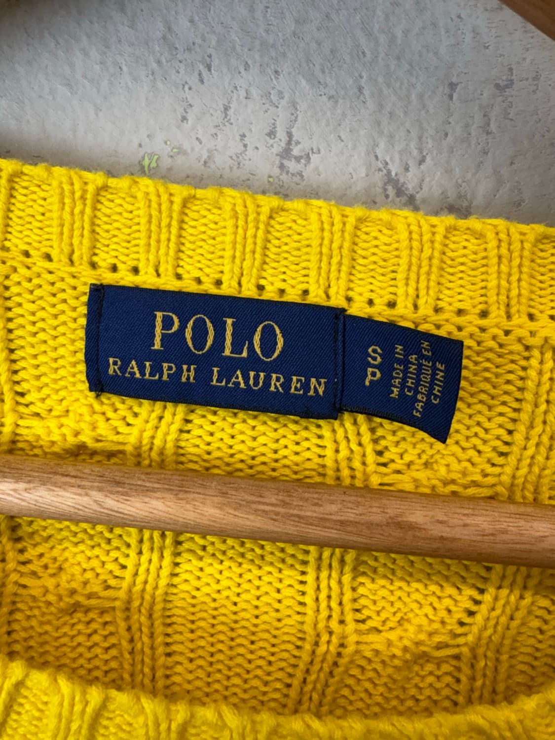 폴로랄프로렌 옐로우 케이블 니트 상품이미지6