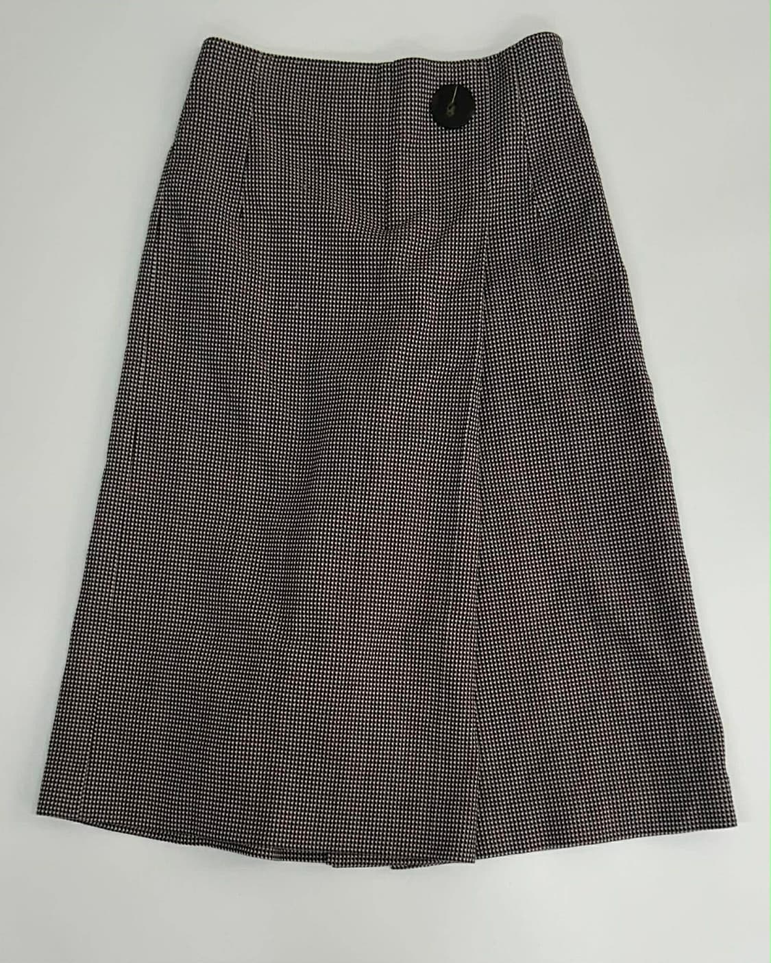 [64-94] 시스템 한섬 하운드투스 체크 랩 스커트 상품이미지1