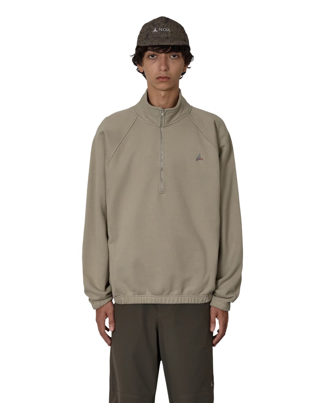 [M,L,XL]로아 하이킹 25fw Logo 490gsm 하프집업/그레이 상품이미지1