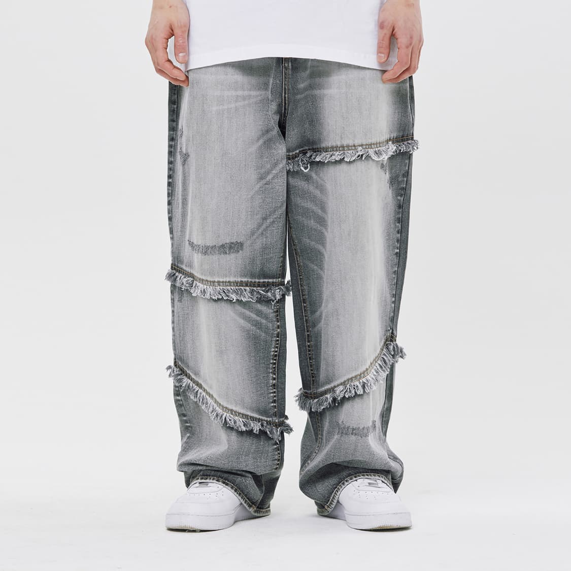 로맨틱크라운 와이드 진 데님 청바지 XL 상품이미지3