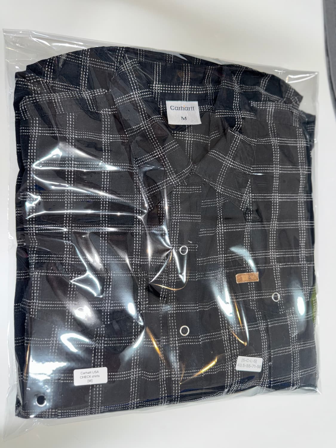 [M] Carhartt 칼하트 재팬 릴리즈 윈도우페인 체크 워크 셔츠 상품이미지10