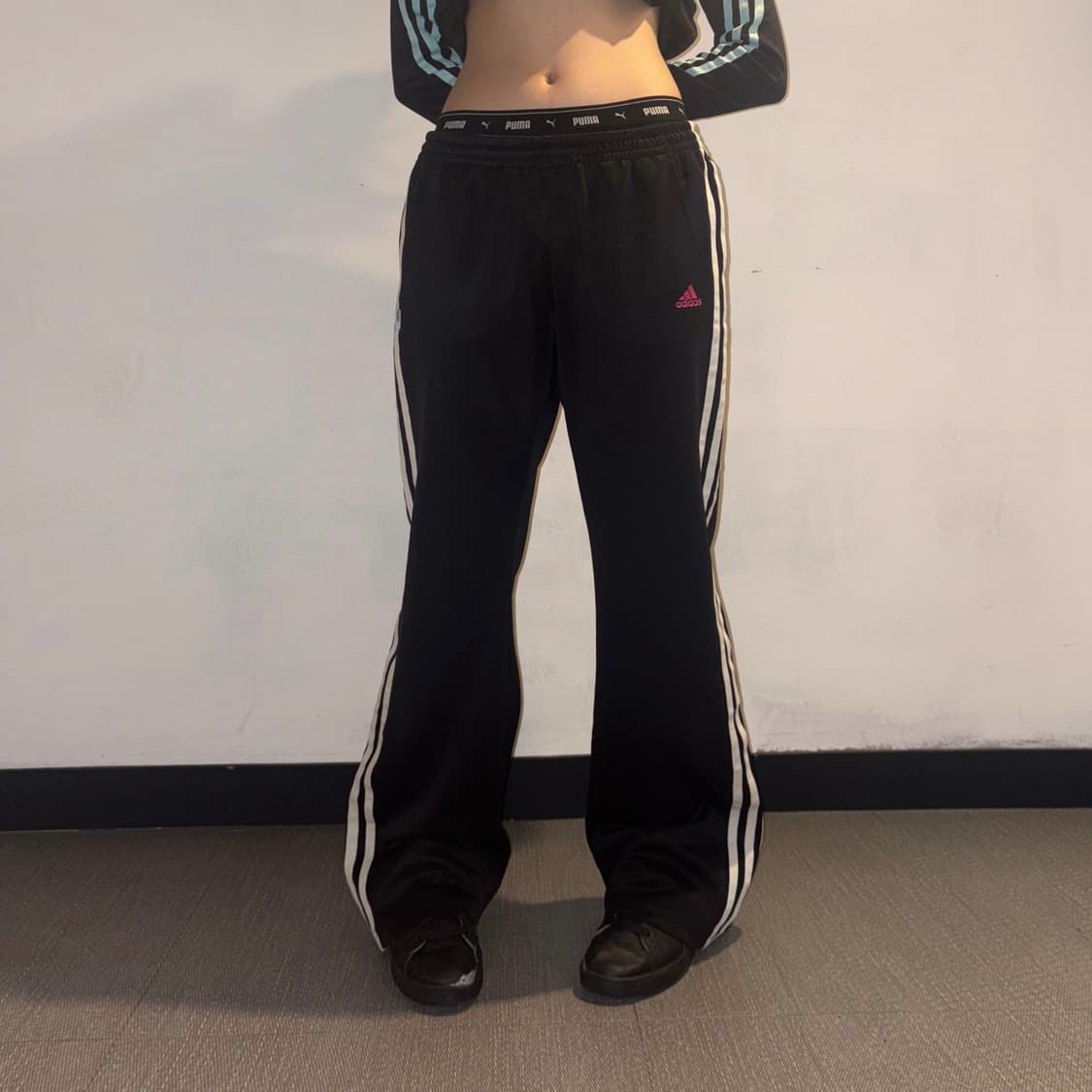 아디다스 핫핑크 부츠컷 트랙 팬츠 y2k 갸루 미사깔 상품이미지3