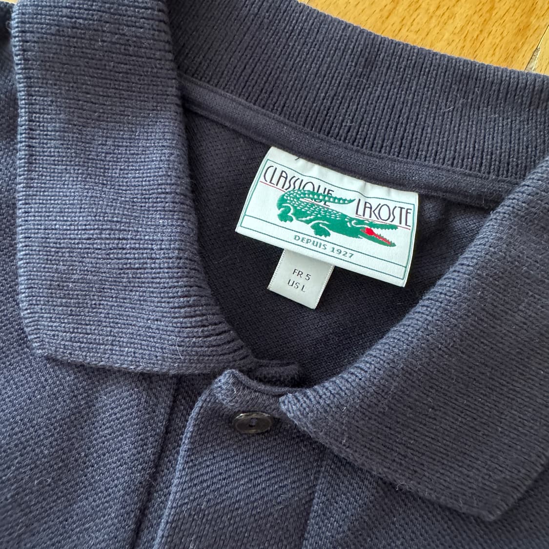 라코스테 폴로 긴팔 클래식핏 네이비 L 상품이미지3