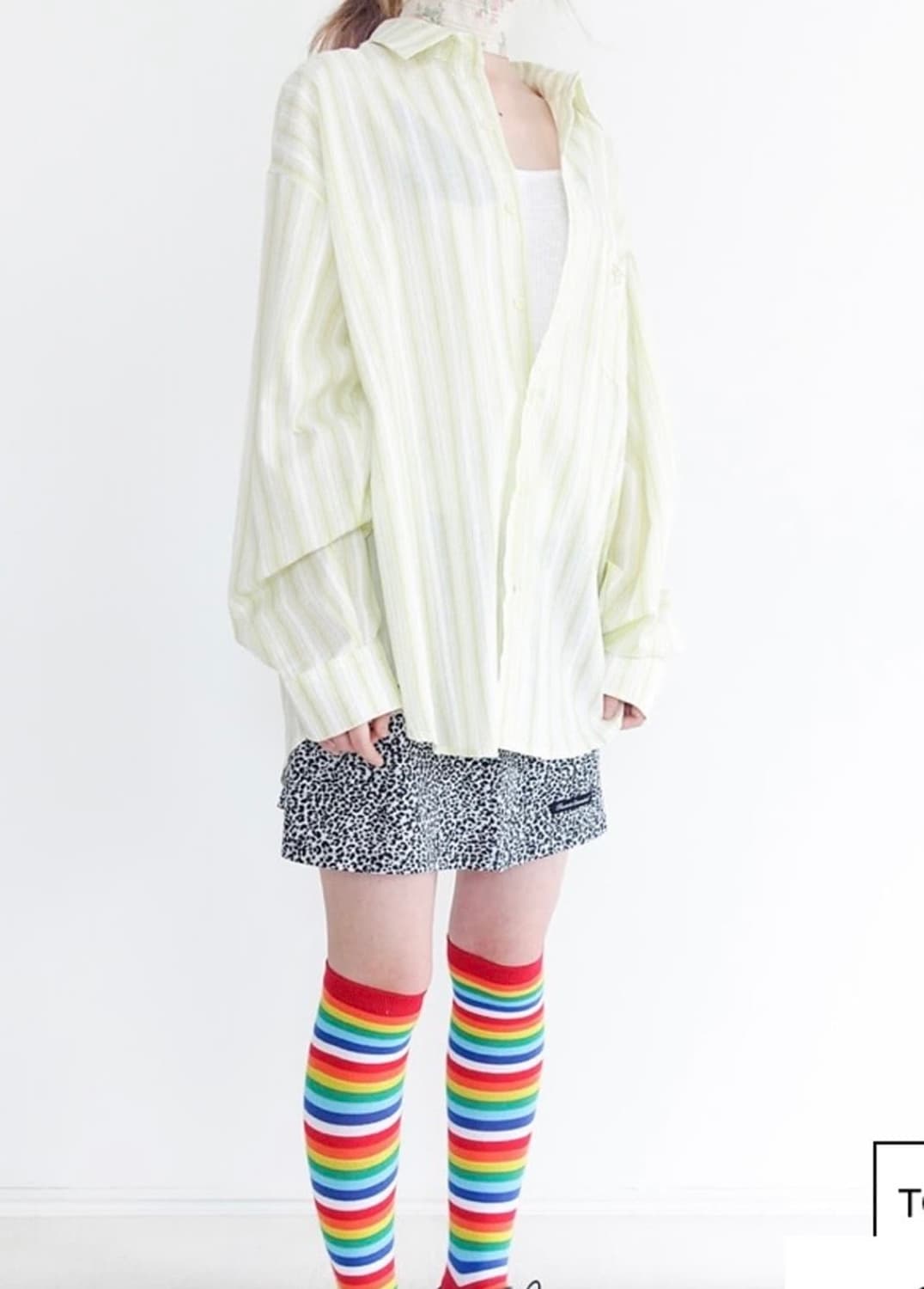 Soft stripe casual shirt (yellow) 상품이미지2