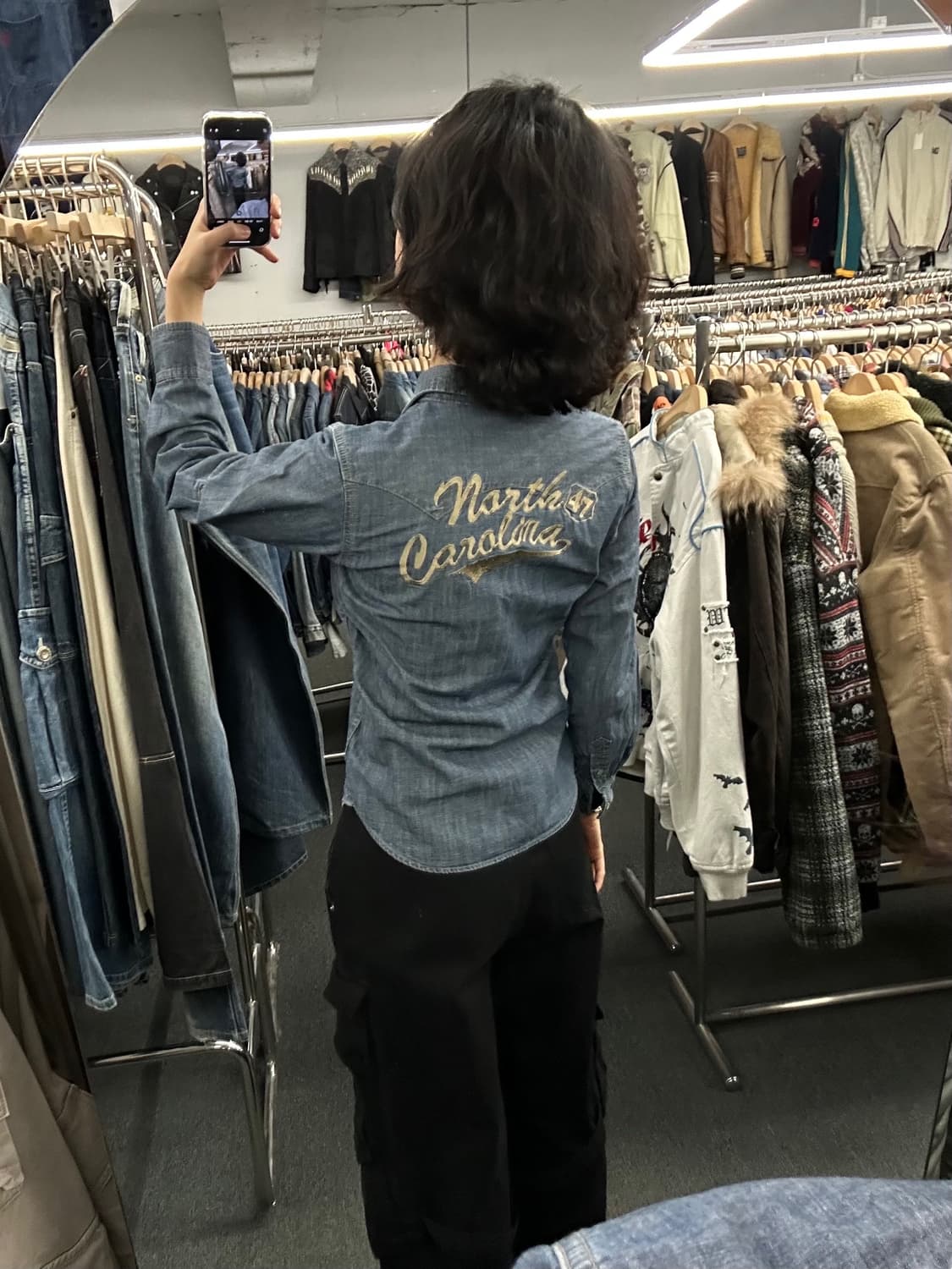 160)리바이스 빈티지 자수 포인트 데님 셔츠 상품이미지2