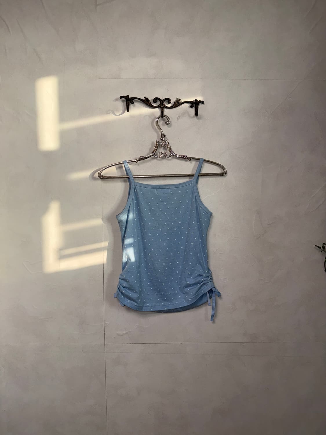 Pink mute blue side shirring sleeveless 상품이미지4