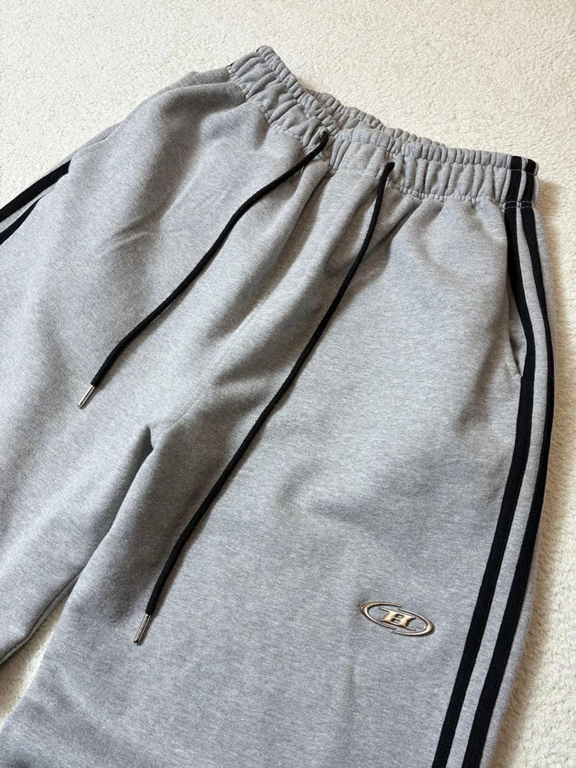 본투윈 크롬 B 로고 트랙 라인 와이드 팬츠 PN6965 상품이미지3