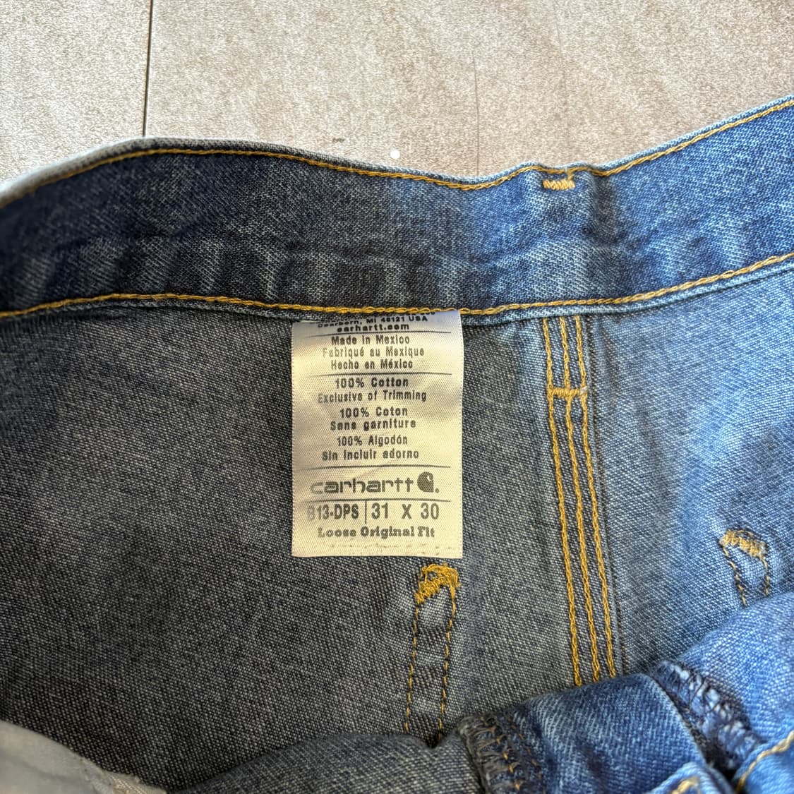 칼하트 오리지널 데님 카펜터 팬츠 상품이미지10