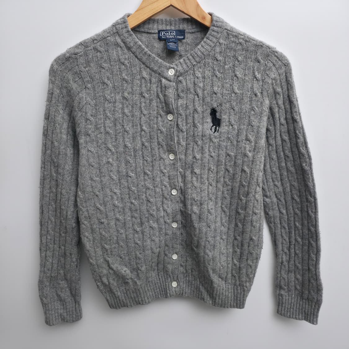[S] 폴로 랄프로렌 그레이 케이블 가디건 상품이미지1