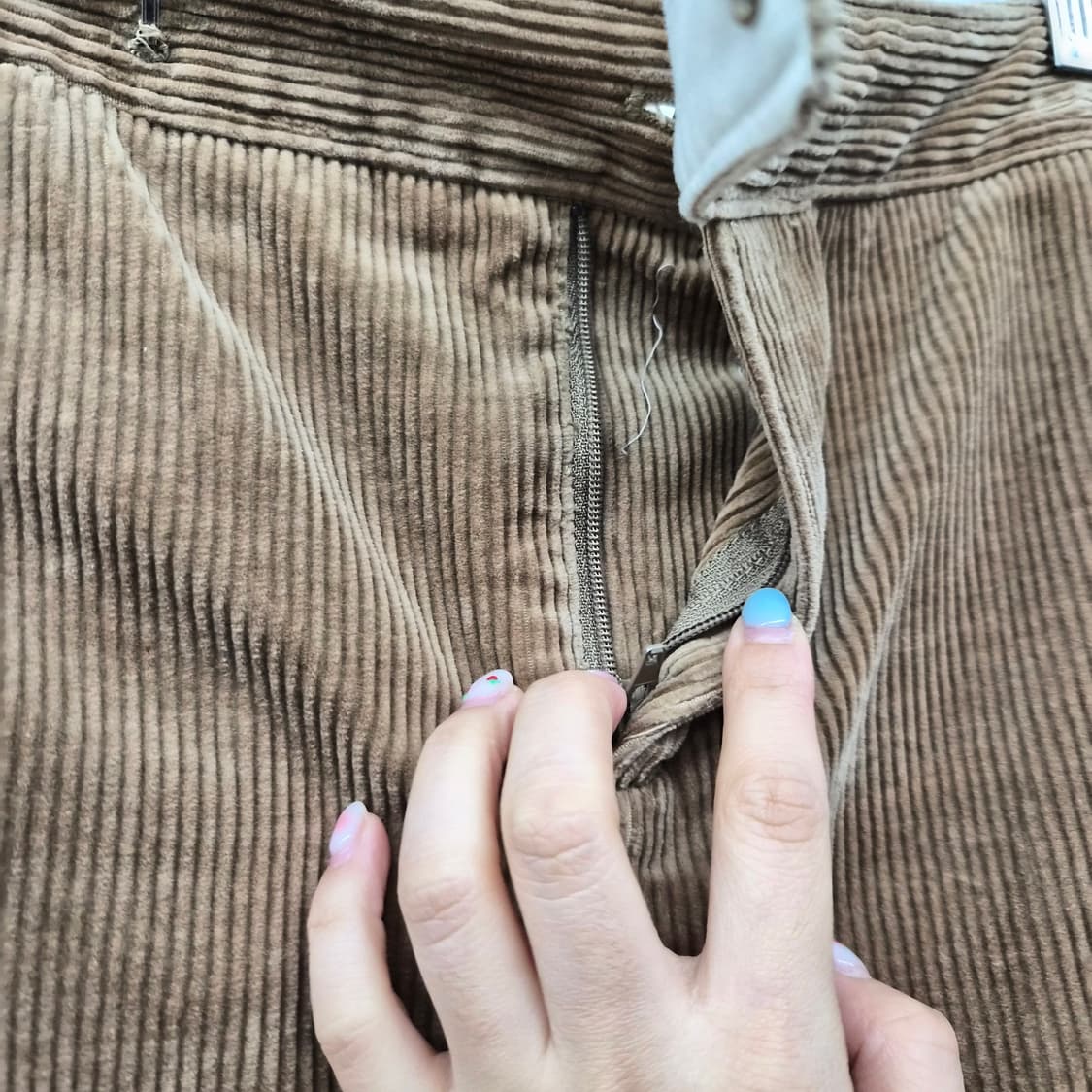 폴로 랄프로렌 코듀로이 브라운 H라인 스커트 상품이미지5