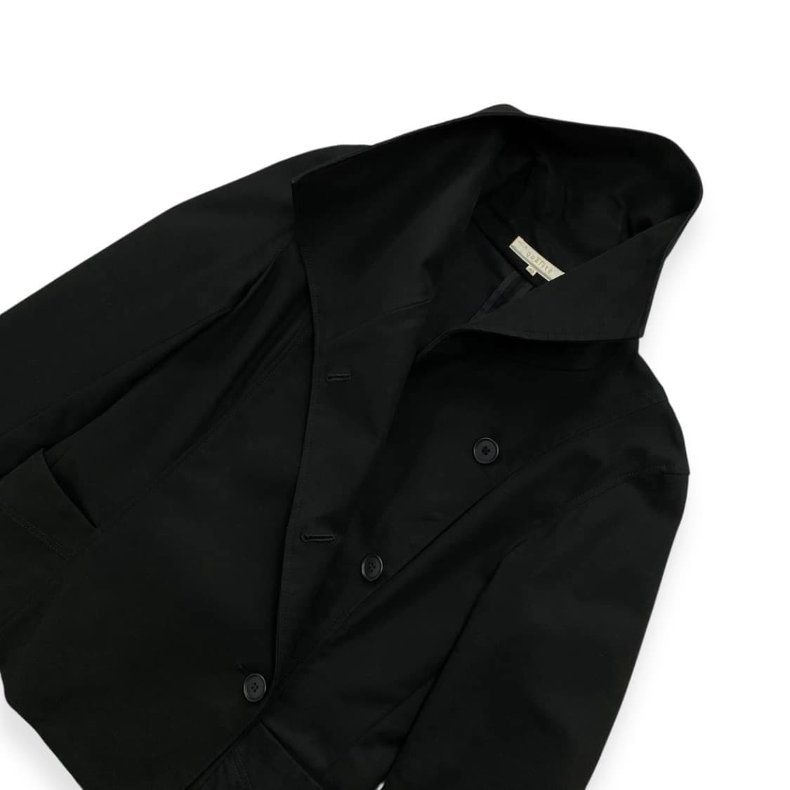 일본 빈티지 하이넥 트렌치 숏 코트 상품이미지3