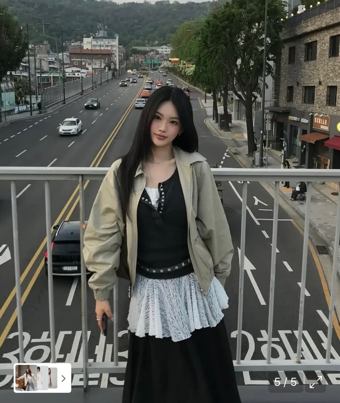 썬번프로젝트 스트링 봄버 셔링 자켓 카키베이지 상품이미지4