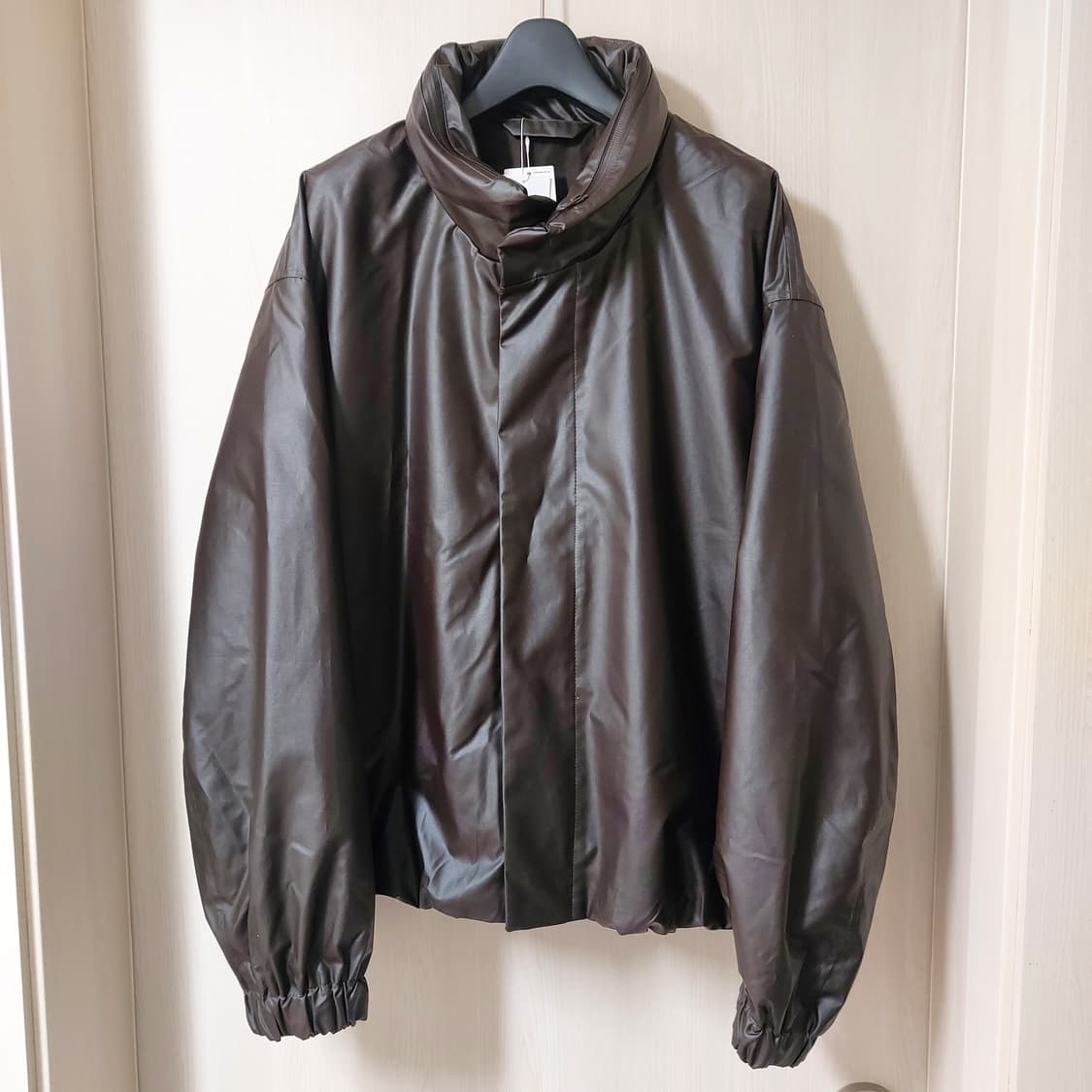 유니클로U/ 코팅 쇼트 블루종 다크브라운/ 3XL 상품이미지6