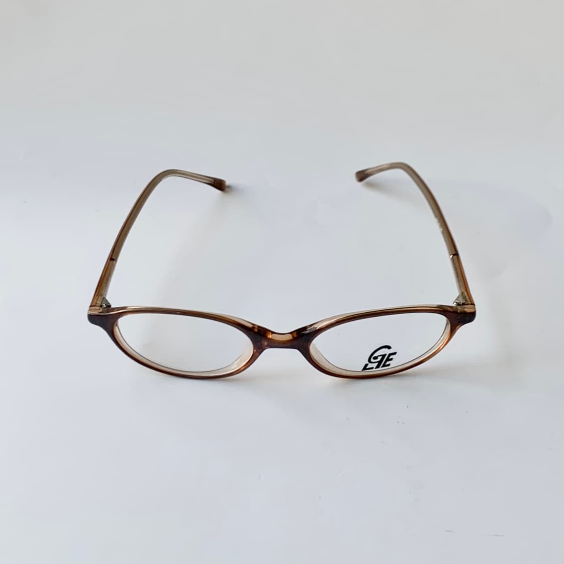 765 데드스탁 뿔테 오벌 라운드 브라운 빈티지안경 상품이미지2