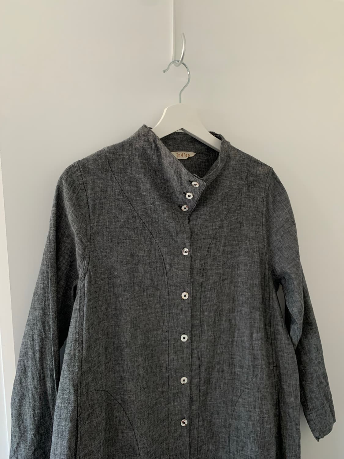 그레이 버튼 원피스 상품이미지2